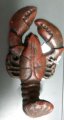 Vintage Towel Hat Bath Red Lobster Wall Hook Beach Ocean Shore Fishermen 
