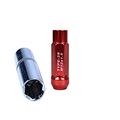 Godspeed New Type 3-x Red 12mm X 1 50 Thread Size Cold Forged Scm-435 Steel Black Finish Open End Lug Nut Pack Of 20 