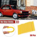 X Autohaux 36pcs 7 100mm Eva Paintless Dent Repair Hot Melt Glue Sticks Yellow Universal For Car Auto