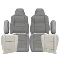 Driver Passenger Side Bottom Top Replacement Seat Cover Foam Armrests For Ford F250 F350 Lariat 2002 2003 2004 2005 2006 2007 