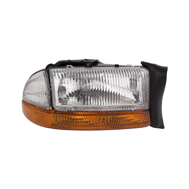 Halogen Headlight For Dodge Dakota 1998 To 2004 And Durango 2003 Right Passenger Side Headlamp With Bulbs Dot Sae Compliant