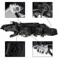 81150-06c40 To2502255 Black Housing Left Front Led Projector Headlights Lights Lamps Driver Side Replacement For 2018 2019