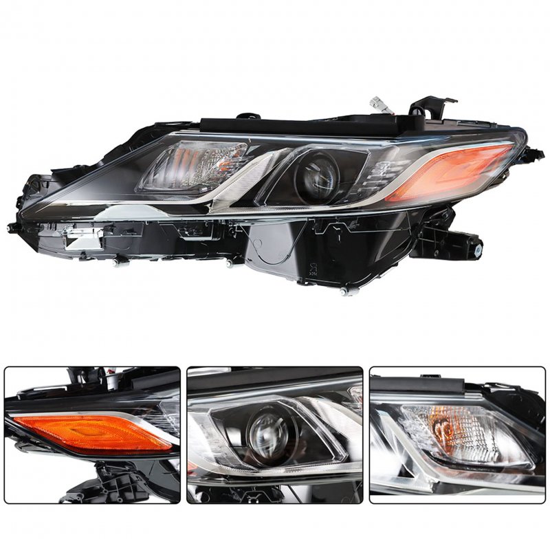 81150-06c40 To2502255 Black Housing Left Front Led Projector Headlights Lights Lamps Driver Side Replacement For 2018 2019