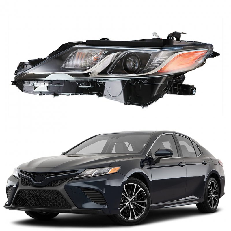81150-06c40 To2502255 Black Housing Left Front Led Projector Headlights Lights Lamps Driver Side Replacement For 2018 2019