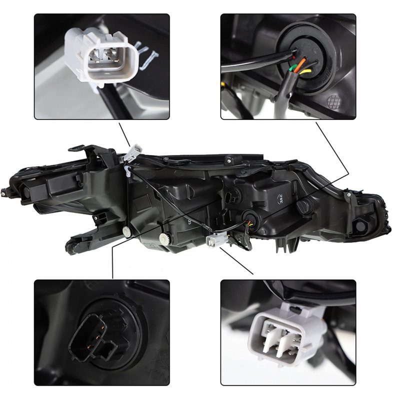 81150-06c40 To2502255 Black Housing Left Front Led Projector Headlights Lights Lamps Driver Side Replacement For 2018 2019