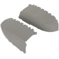 Gray Leather Center Console Armrest Lid Cover For Honda Pilot 2009 To 2015 Microfiber Replacement Wrap Easy Clean Finish