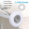Uxcell 10pcs 1 8 Nylon Garage Door Rollers For 2 Track 6 5 Long Stem Quiet Wheels 6200zz Precision Bearing 11 Balls White