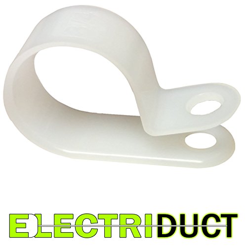 1 5 Heavy Duty Nylon Cable Clamps 25pcs White