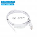 Uxcell 12ft 18 2 Lamp Cord With Switch 300v Electronic Wire Insulated Heat Resistant Electronical Flexible Cable For Led Audio
