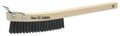 Weiler 44055 Hand Wire Scratch Brush W Scraper 012 Carbon Steel Fill Curved Handle 3 X 19 Rows 