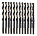 Irwin Tools 3019009b 9 64-inch Black And Gold Hss 135-degree Jobber Length Pack Of 12 