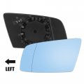 X Autohaux Car Rearview Mirror Glass Replacement With Backing Plate Blue Heated Left Driver Side For Bmw 550i 525i