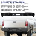 Rear Step Bumper Assembly Replacement For 1999-2006 Chevrolet Silverado Gmc Sierra 1500 1999-2004 2500 W O Parking Sensor Holes