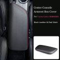 Boxcheer Center Console Cover For Toyota Camry 2018-2023 2024 Microfiber Leather Armrest Automotive Accessories Black Red