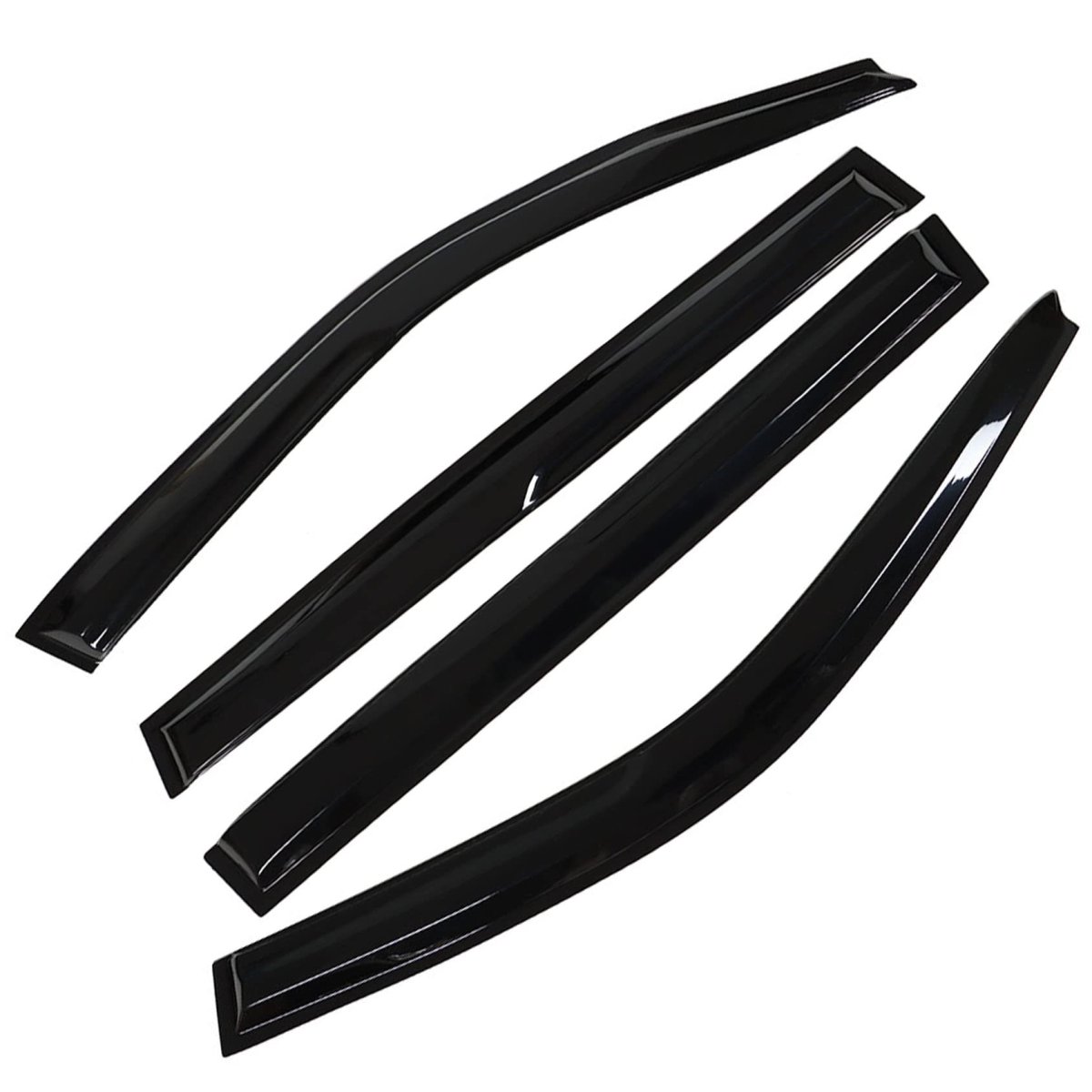 Window Visors Sun Rain Guards For Highlander 2001 2007 Deflectors Car Vent Shade Replacement 4 Pack Abs Plastic Side Wind