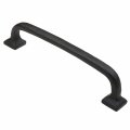 Iron Valley 6 C2c Modern Texture Cabinet Handle Pull Solid Cast 5 Pack Black 