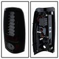 Acanii For 1999-2002 Chevy Silverado 99-06 Gmc Sierra Black Smoke Led Tail Lights Lamps Replacement Driver Passenger