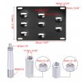X Autohaux Car Front Bumper Tow Hook License Plate Mount Bracket Holder Set For Mitsubishi Lancer Evo