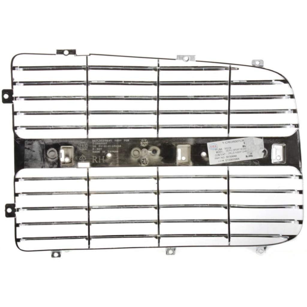 Grill Insert Assembly For Dodge Ram 2500 3500 2003 2004 2005 Passenger Side Horizontal Bar Chrome Plastic Ch1201104 5073296aa