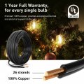 Lepro S14 Outdoor String Lights 50ft Hanging Patio With 15 Shatterproof Led Edison Bulbs Waterproof Bistro Backyard Lighting