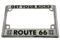 Corvette Central Route 66 Motorcycle License Plate Frame