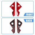 Uxcell Red Front Door Window A Pillar Speaker Decoration Trim Cover For Honda Civic 10th Gen 2016-2021 Stylish Loudspeaker