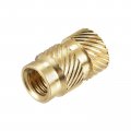 Uxcell Knurled Insert Nuts 60pcs M4 X 10mm L 6mm Od 3d Printing Brass Female Threadeds Heat Set Insert Embedment Nut