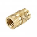 Uxcell Knurled Insert Nuts 60pcs M4 X 10mm L 6mm Od 3d Printing Brass Female Threadeds Heat Set Insert Embedment Nut