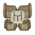 Secos Driver Passenger Bottom Top Replacement Leather Seat Cover Foam Tan For Chevy Silverado 1500 Gmc Yukon Sierra 2003 2004 