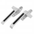 Uxcell Casement Window Zinc Alloy Locking Handle Set Silver Gray 2 In 1 W Screws