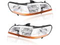 Halogen Headlight Assembly Set Of 2 For 1998-2002 Honda Accord 