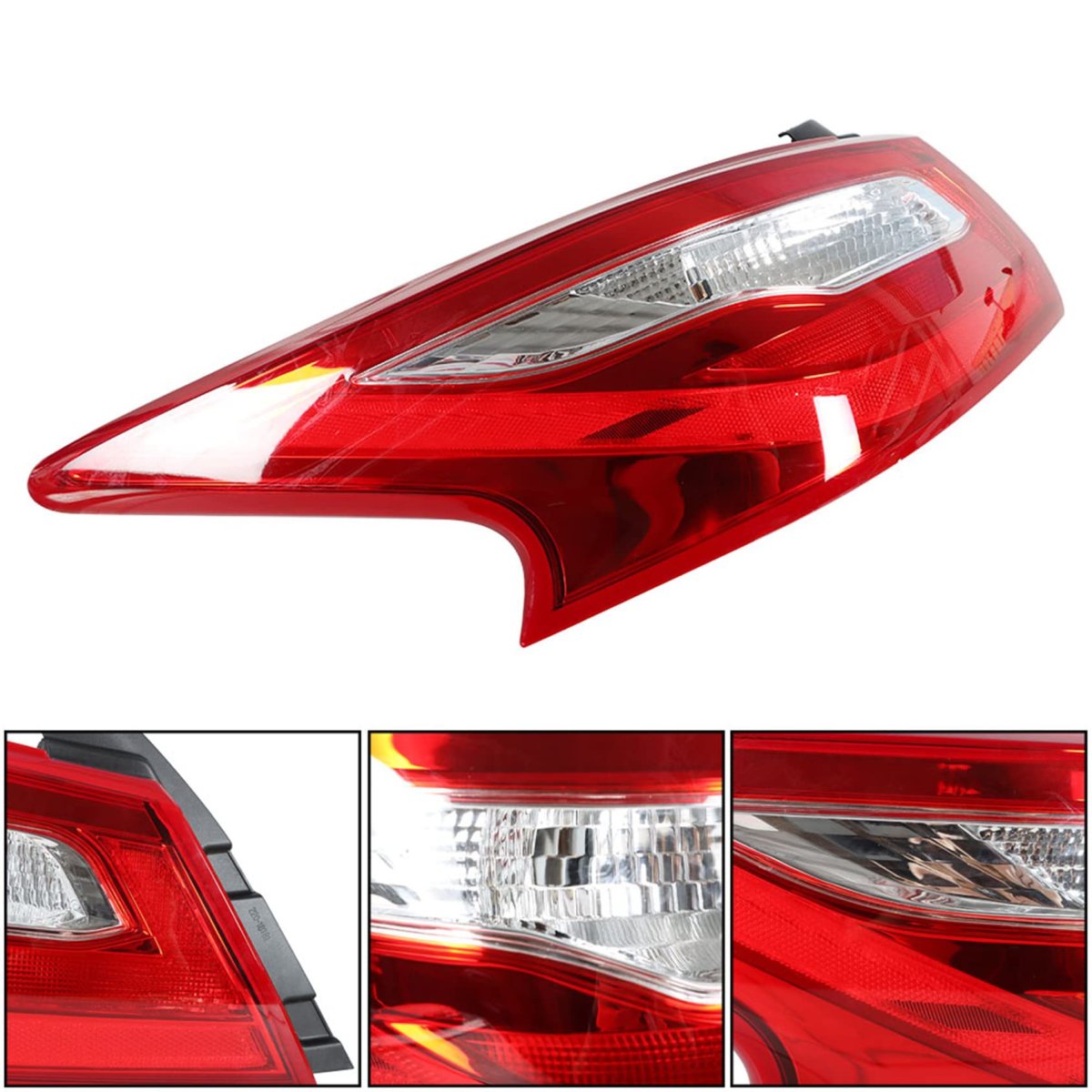 Rear Left Tail Light Assembly For Altima 2016 2017 2018 Driver Side Outer Brake Lamp Replacement Chrome Housing And Red Lens