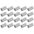 M5x0 8mm Round Coupling Nuts 25 Pcs 304 Stainless Steel Connector Fasteners Rod Bar Stud 15mm For Industrial Construction 