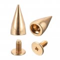 7x13 5mm Screw Back Stud Rivets Spikes Zinc Alloy For Diy Gold Tone 30 Sets 