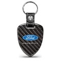 Ford Maverick Real Black Carbon Fiber Large Shield-style Key Chain