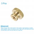 Uxcell Knurled Thumb Nuts 3pcs M4 X D12mm H8mm Brass High Head Through Hole With Collar Round Knobs Fasteners For 3d Printer