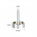 Uxcell Mirror Screws Decorative Cap Cover Nails Polished Stainless Steel 16mm 4pcs