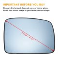 Car Rearview Right Passenger Side Mirror Glass Replacement W Backing Plate Convex Heated Blue For Land Rover Discovery 3