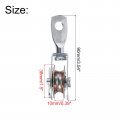 Uxcell 2pcs 90mm Single Pulley Block Iron Hanging Wire Towing Wheel Cable Rope Runner Roller In Zinc Plated