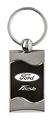 Ford Fiesta Rectangular Black Car Key Chain Ring Fob 