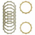 Caltric Clutch Friction Plates Kit Compatible With Kawasaki Concours 14 Zg1400 Abs 2008-2022 Qty 9