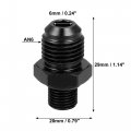 X Autohaux Black 6an Male To M10 1 0mm Thread Tube Hardline Fuel Line Adapter Oil Gas Pipe Fitting