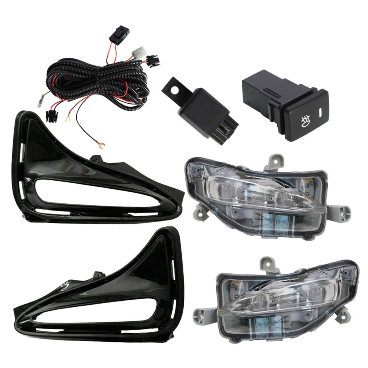 Fog Light Assembly Kit For 2017 2019 Corolla L Le Xle Left And Right Side With Wiring Harness Switch Replacement 8143002020