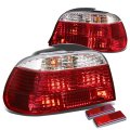Auto Dynasty Tail Light For 1995-2001 Bmw 740i 740il 750il Pair Of Rear Brake With Signal Chrome Housing Red 