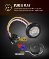 10 Pcs Dual Color 3 4 In Round Led Marker Lights Amber To Purple Dot Approved Side Clearance Turn Signal Indicators With Bullet