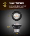 Partsam 10pcs Dual Color 3 4 Round Led Marker Light Amber To Purple Auxiliary Side Clearance Turn Signal Indicators With Bullet