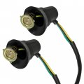 Caltric 2x Headlight Socket Cord Compatible With Yamaha Kodiak 400 Yfm400 4x4 1996 1997 1998