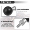 X Autohaux 2pcs 25mm Motorcycle Ball Mount Portable Tripod Adapter Rear View Mirror Screw Head With M6 Threaded Bolt