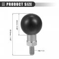 X Autohaux 2pcs 25mm Motorcycle Ball Mount Portable Tripod Adapter Rear View Mirror Screw Head With M6 Threaded Bolt
