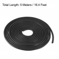 Uxcell Foam Rubber Seal Weather Strip 3mm Diameter 5 Meters Long Black